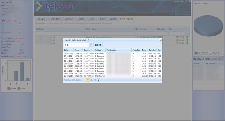 UMS - Usage History